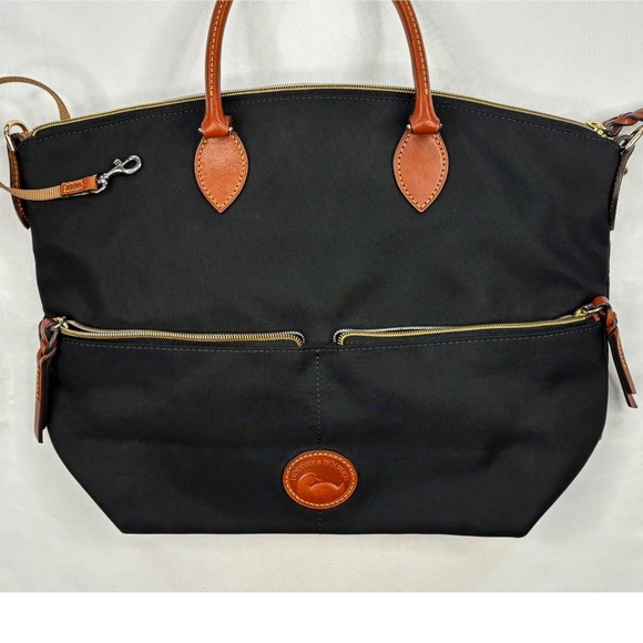 Handbags - DOONEY & BOURKE Black Nylon/ Leather Trims Pocket Shoulder Bag